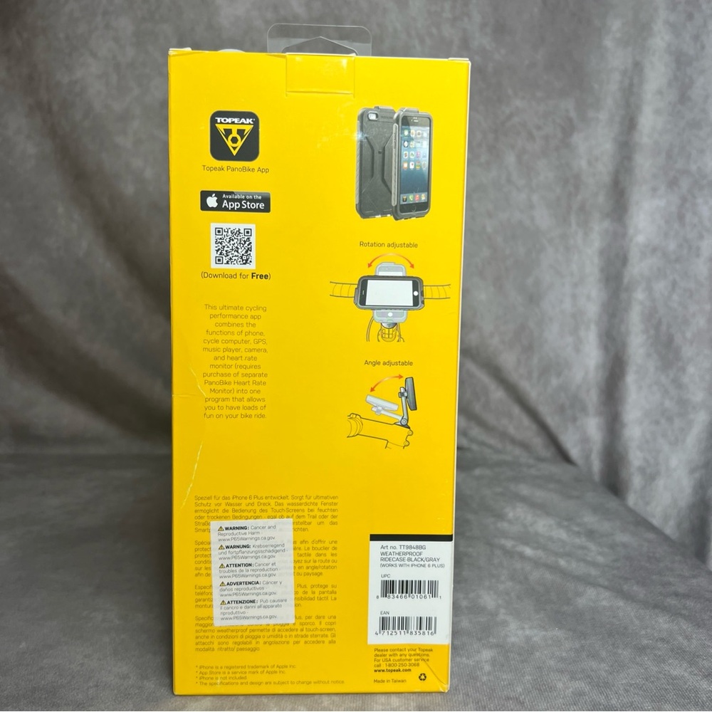 Topeak Weatherproof RideCase With RideCase Mount Works With iPhone 6 Plus - Picture 9 of 11